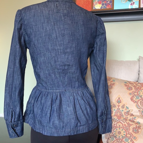 Lucky Brand Denim Peplum Shirt - Picture 5 of 7
